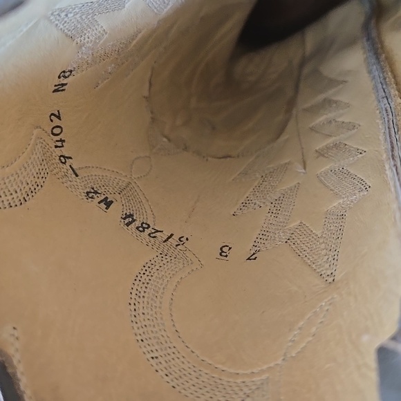 Panhandle Slim Brown and Gray Heeled Boots Genuine Ostrich - Picture 10 of 11